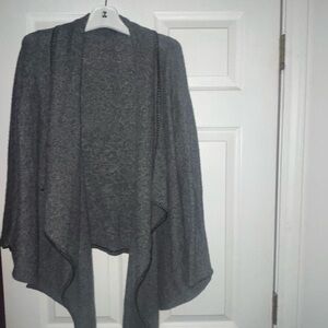 Banana Republic Charcoal Open Front Cardigan